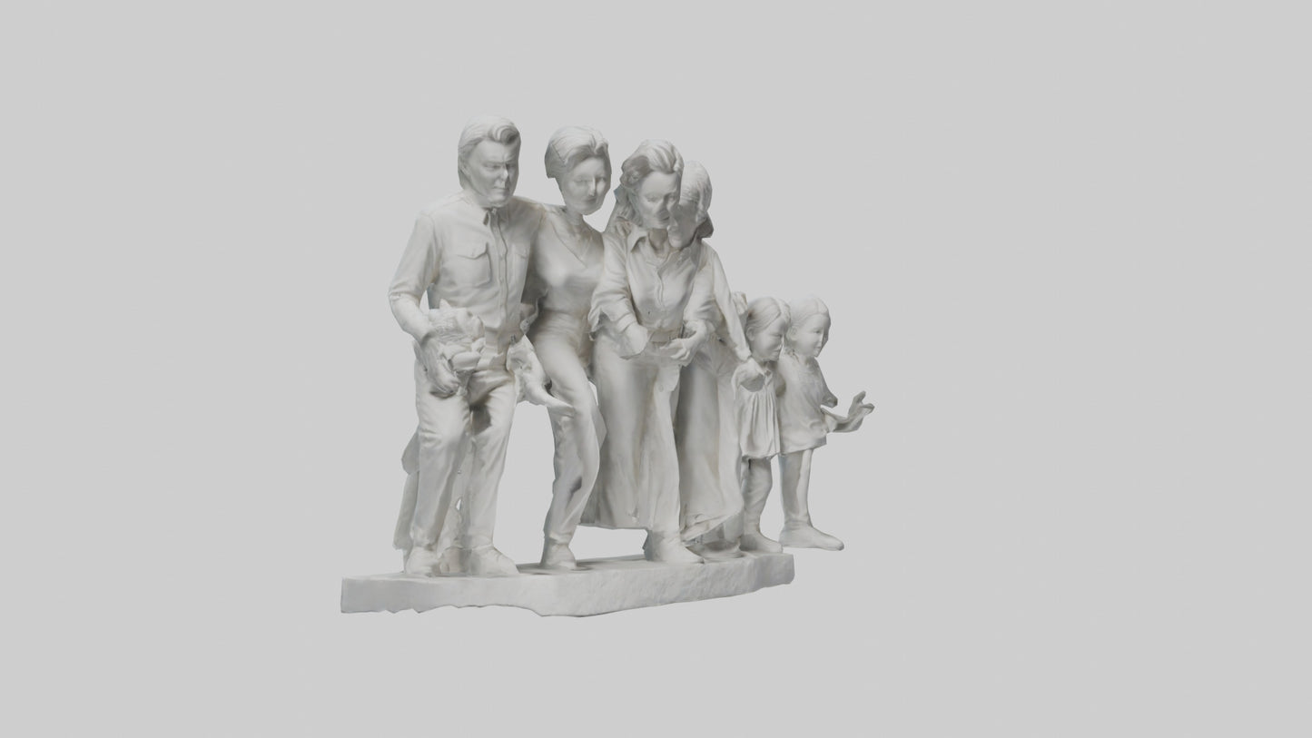Family Statue model 3D model