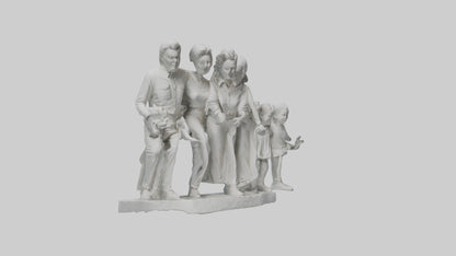 Family Statue model 3D model