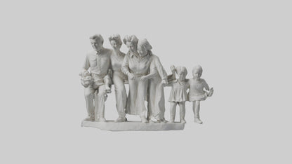 Family Statue model 3D model