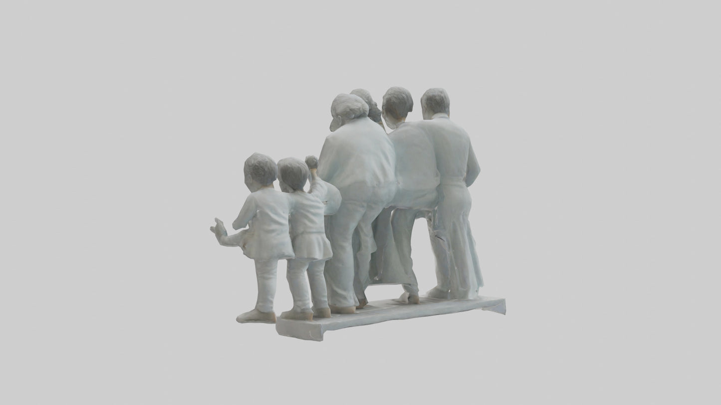 Family Statue model 3D model
