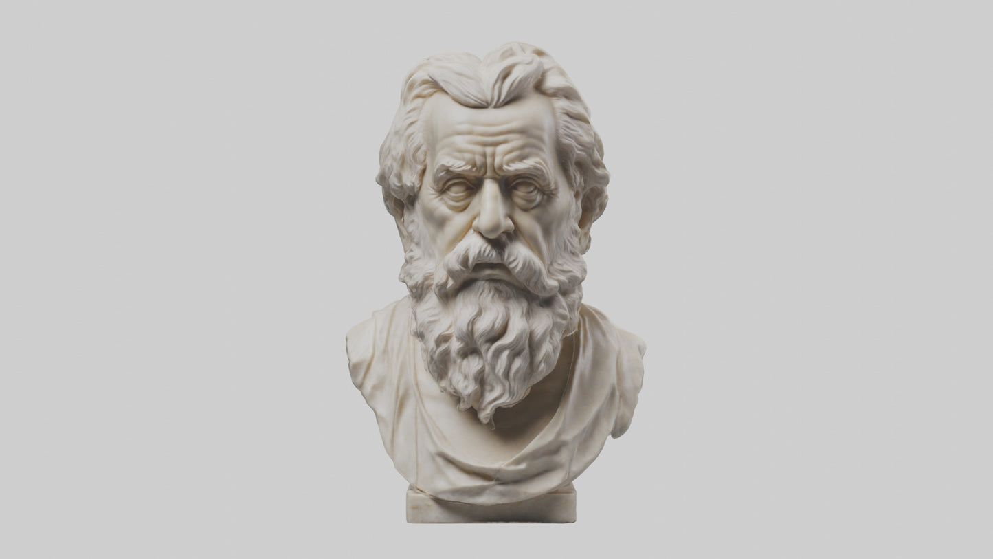 Famous Philosopher Bust model 3D model
