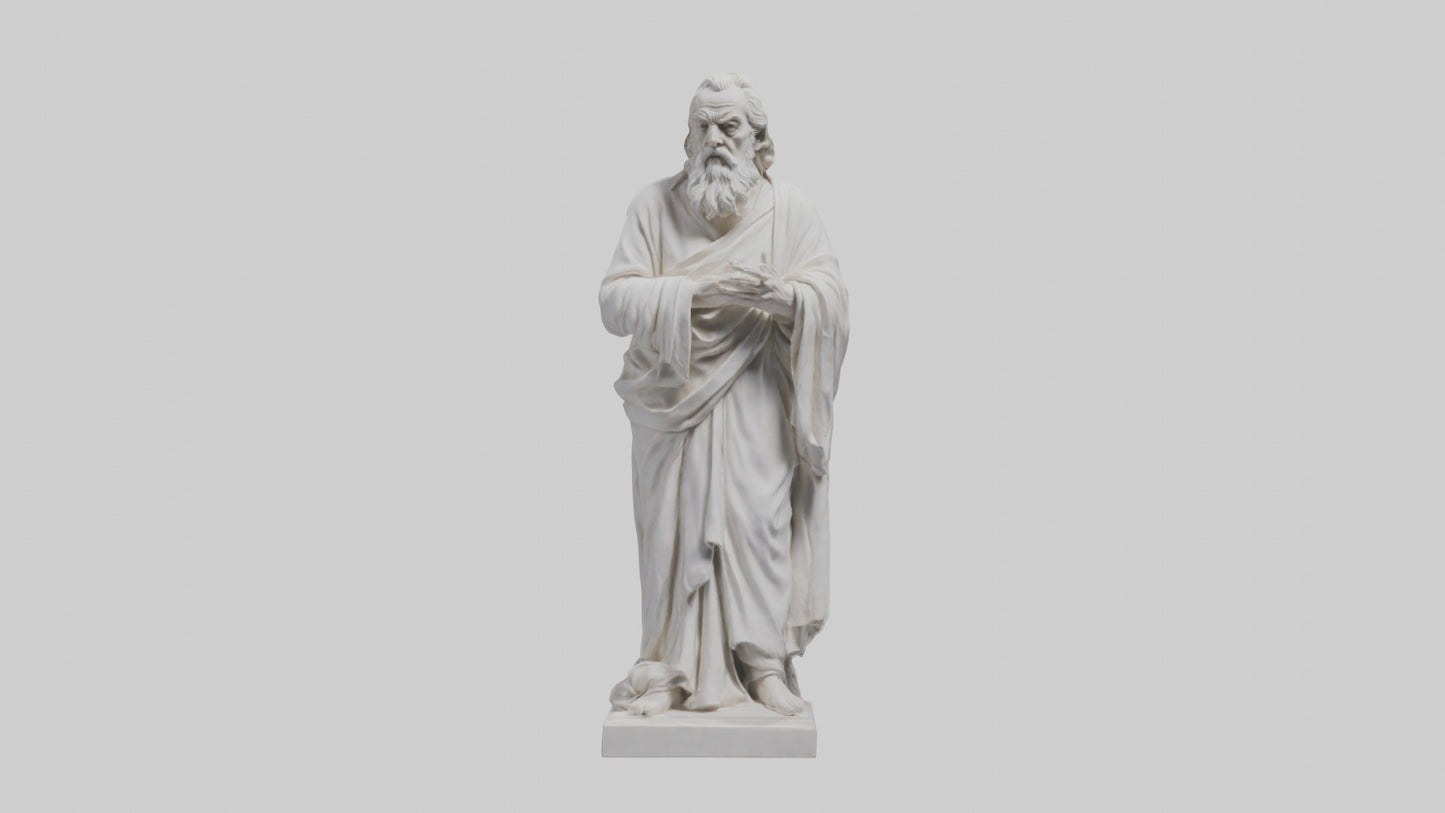 Famous philosopher statue model 3D model
