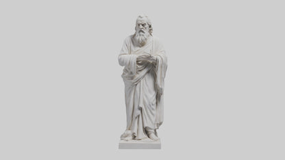 Famous philosopher statue model 3D model