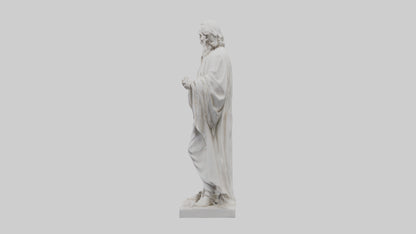 Famous philosopher statue model 3D model