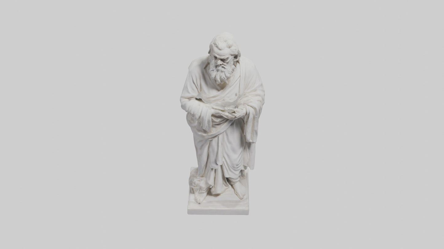 Famous philosopher statue model 3D model