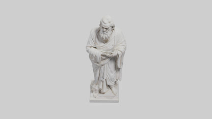 Famous philosopher statue model 3D model