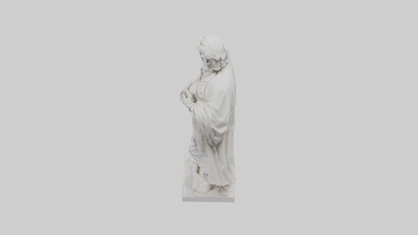 Famous philosopher statue model 3D model