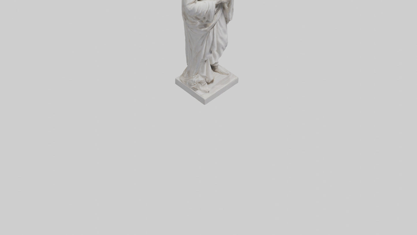 Famous philosopher statue model 3D model
