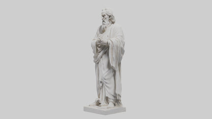Famous philosopher statue model 3D model