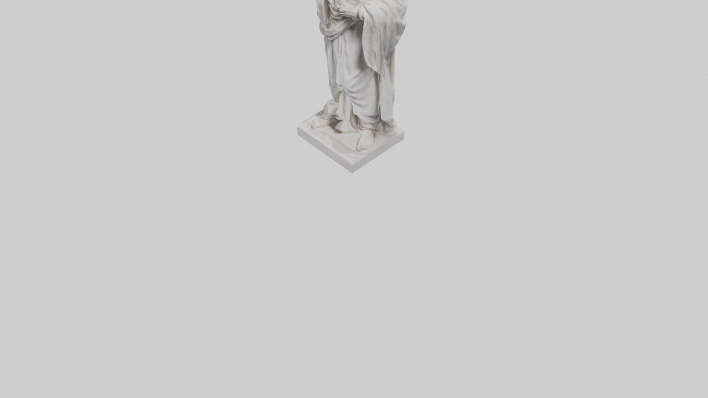Famous philosopher statue model 3D model