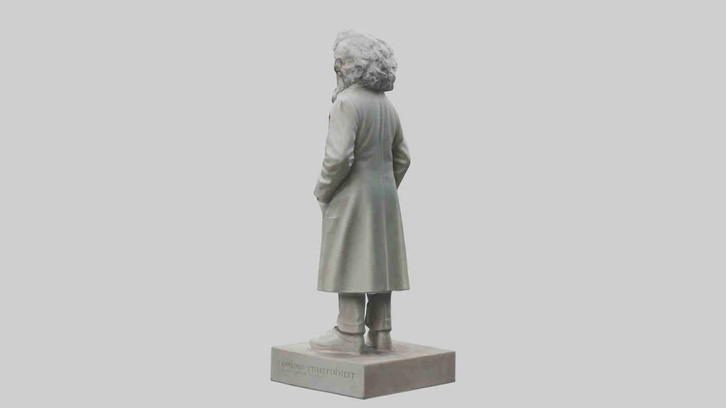 Famous Scientist statue model 3D model
