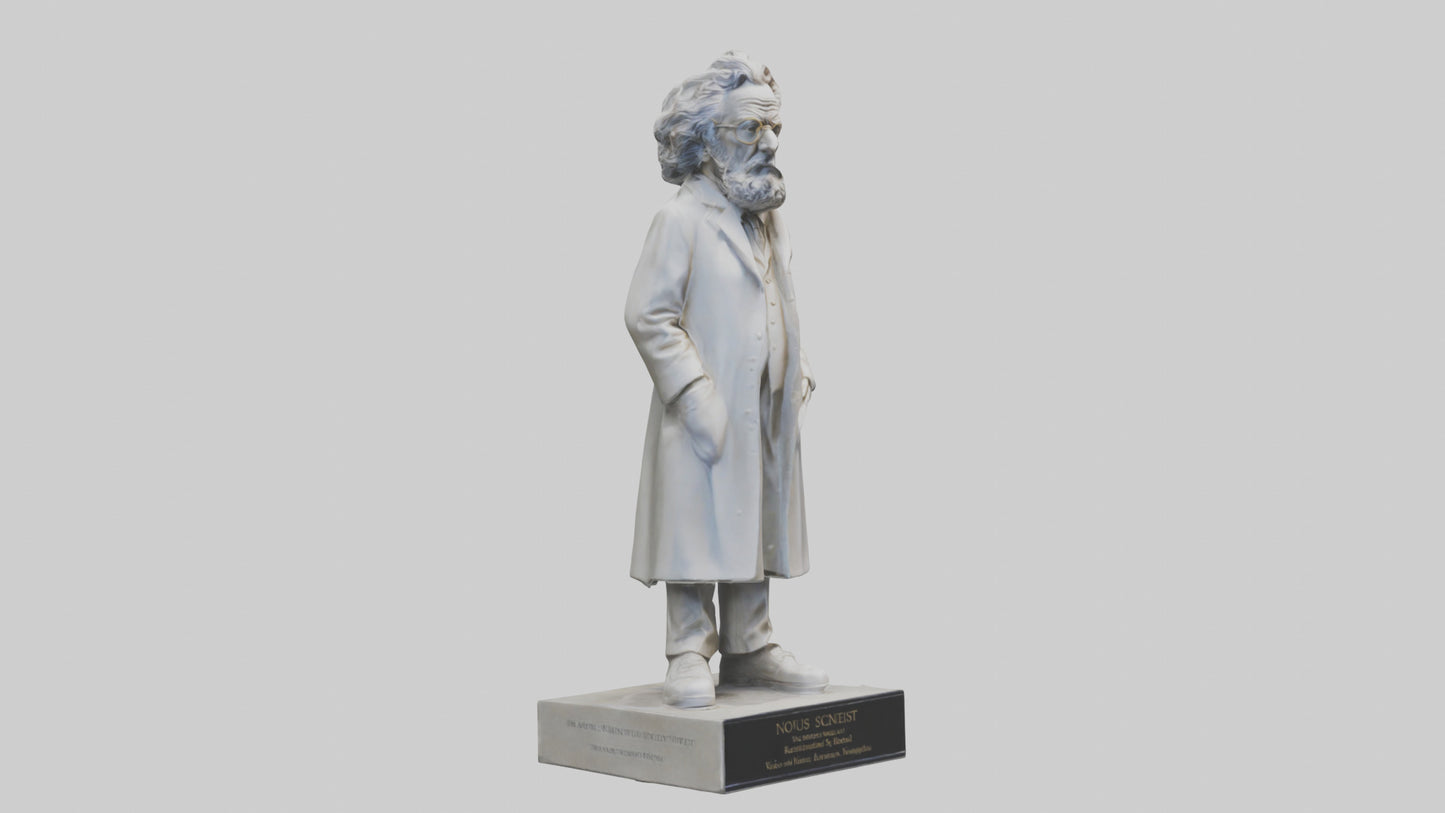 Famous Scientist statue model 3D model