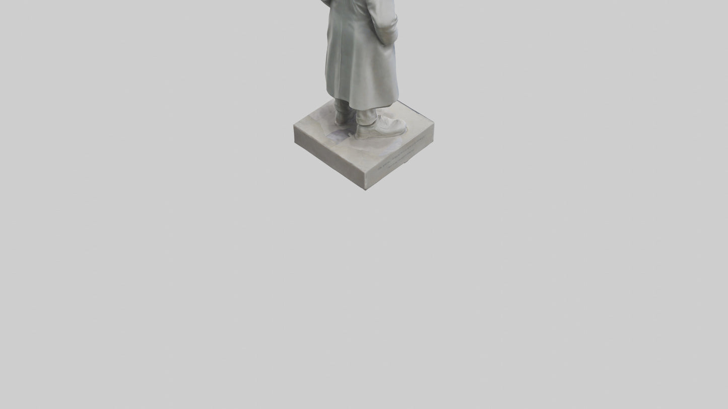 Famous Scientist statue model 3D model