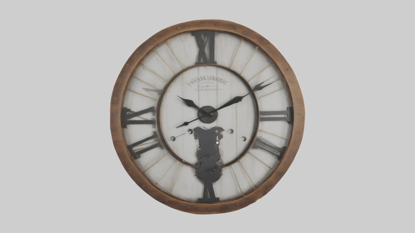 Farmhouse Rustic Wall Clock model 3D model