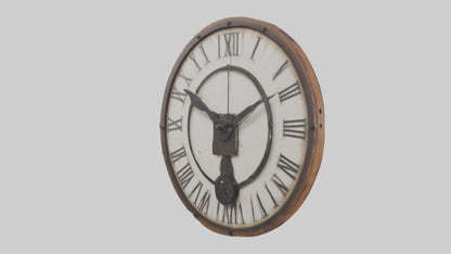 Farmhouse Rustic Wall Clock model 3D model