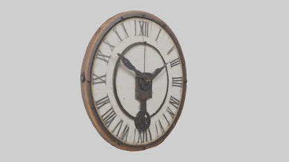 Farmhouse Rustic Wall Clock model 3D model
