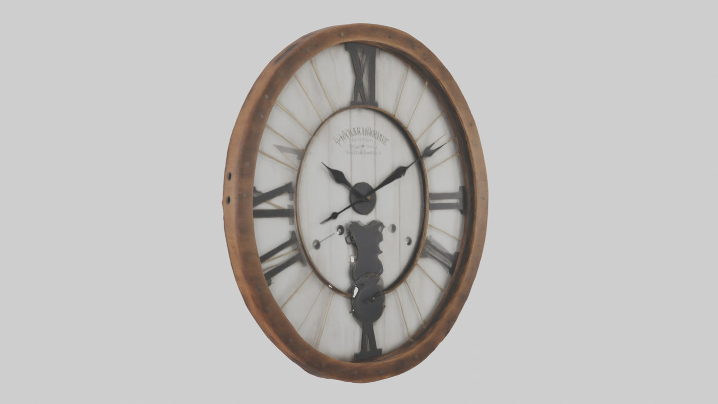 Farmhouse Rustic Wall Clock model 3D model