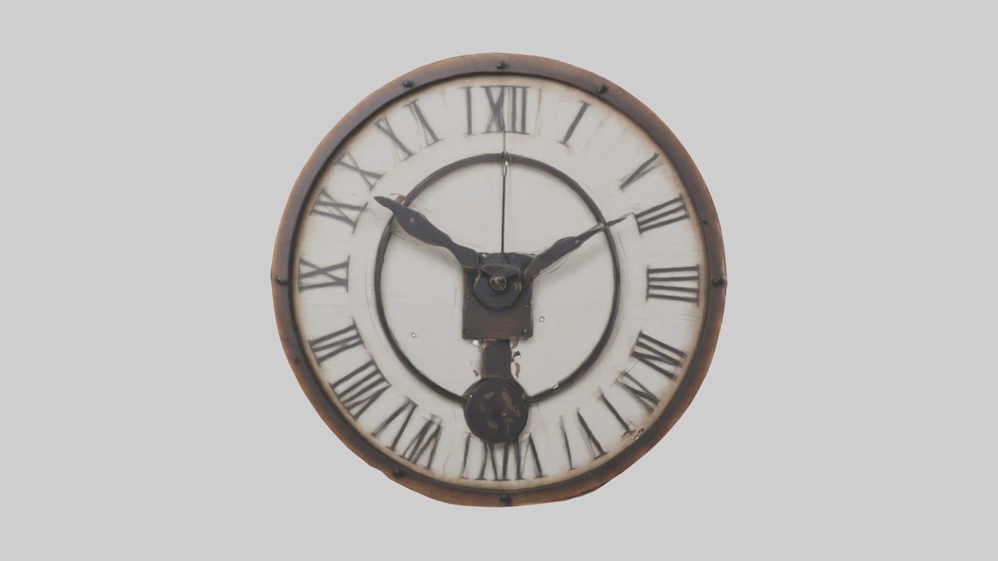 Farmhouse Rustic Wall Clock model 3D model