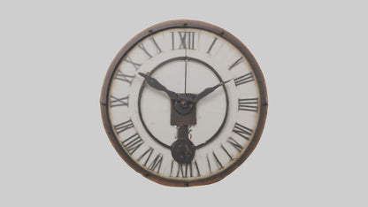 Farmhouse Rustic Wall Clock model 3D model