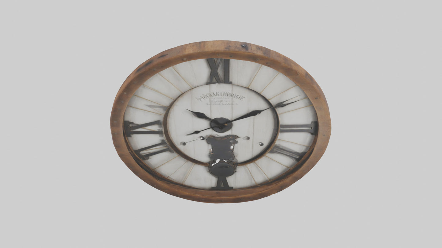 Farmhouse Rustic Wall Clock model 3D model