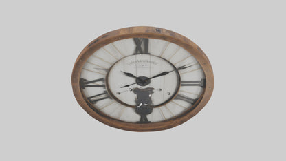 Farmhouse Rustic Wall Clock model 3D model