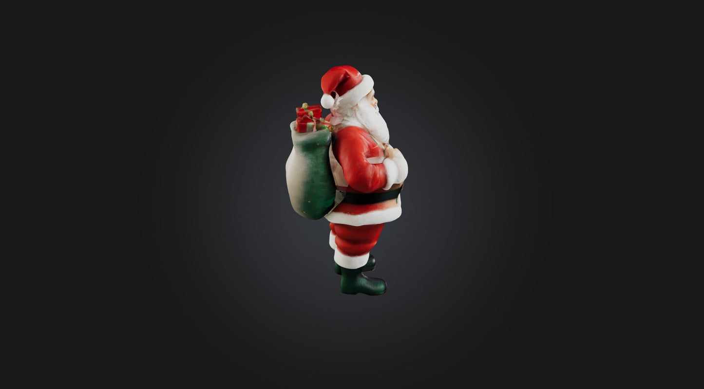 3D model father christmas  VR / AR / low-poly