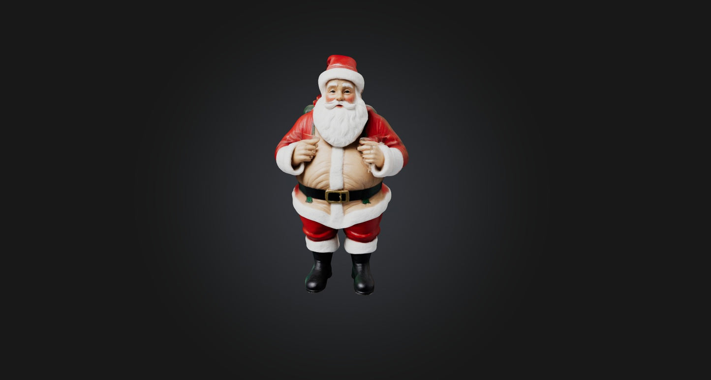 3D model father christmas  VR / AR / low-poly