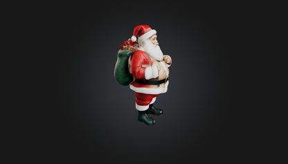 3D model father christmas  VR / AR / low-poly