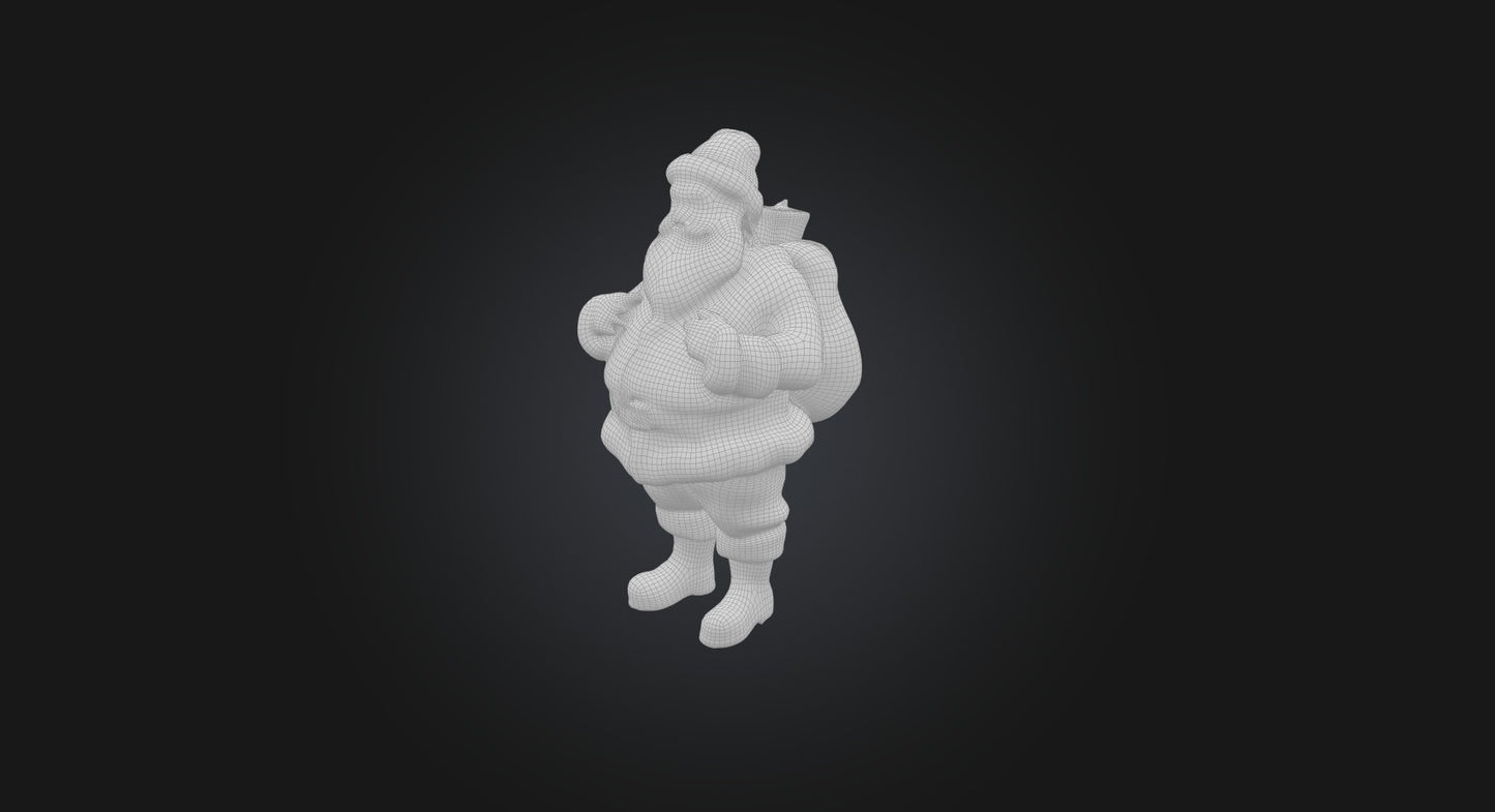 3D model father christmas  VR / AR / low-poly