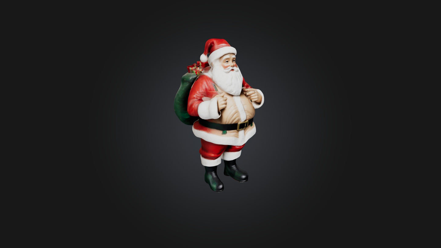 3D model father christmas  VR / AR / low-poly