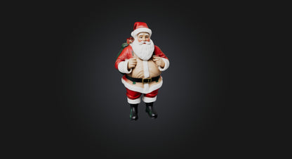 3D model father christmas  VR / AR / low-poly