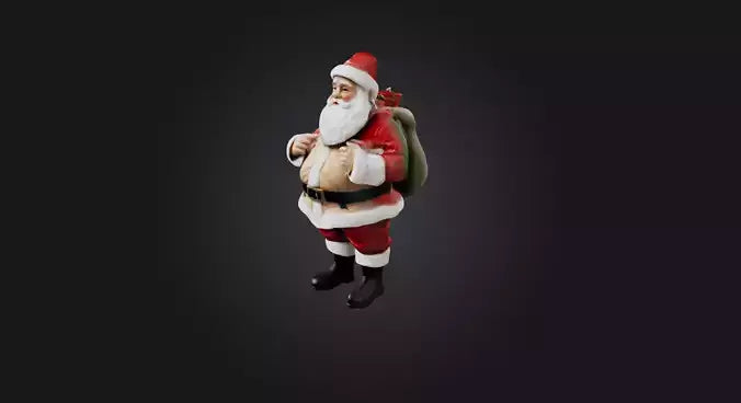 3D model father christmas  VR / AR / low-poly