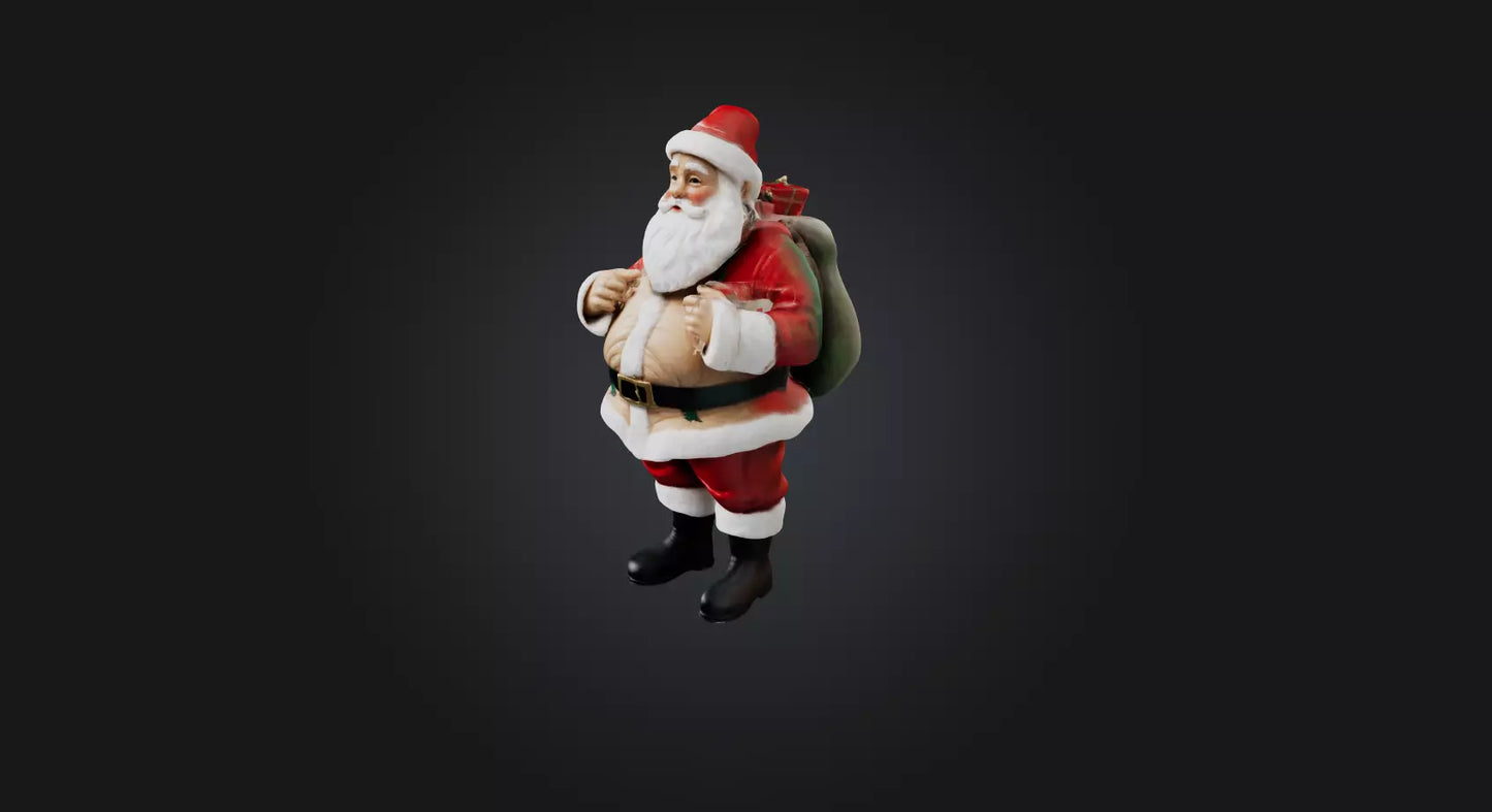 3D model father christmas  VR / AR / low-poly