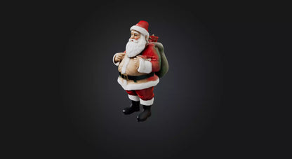 3D model father christmas  VR / AR / low-poly
