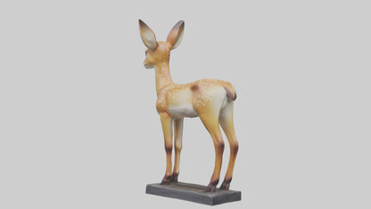 Fawn statue model VR / AR / low-poly