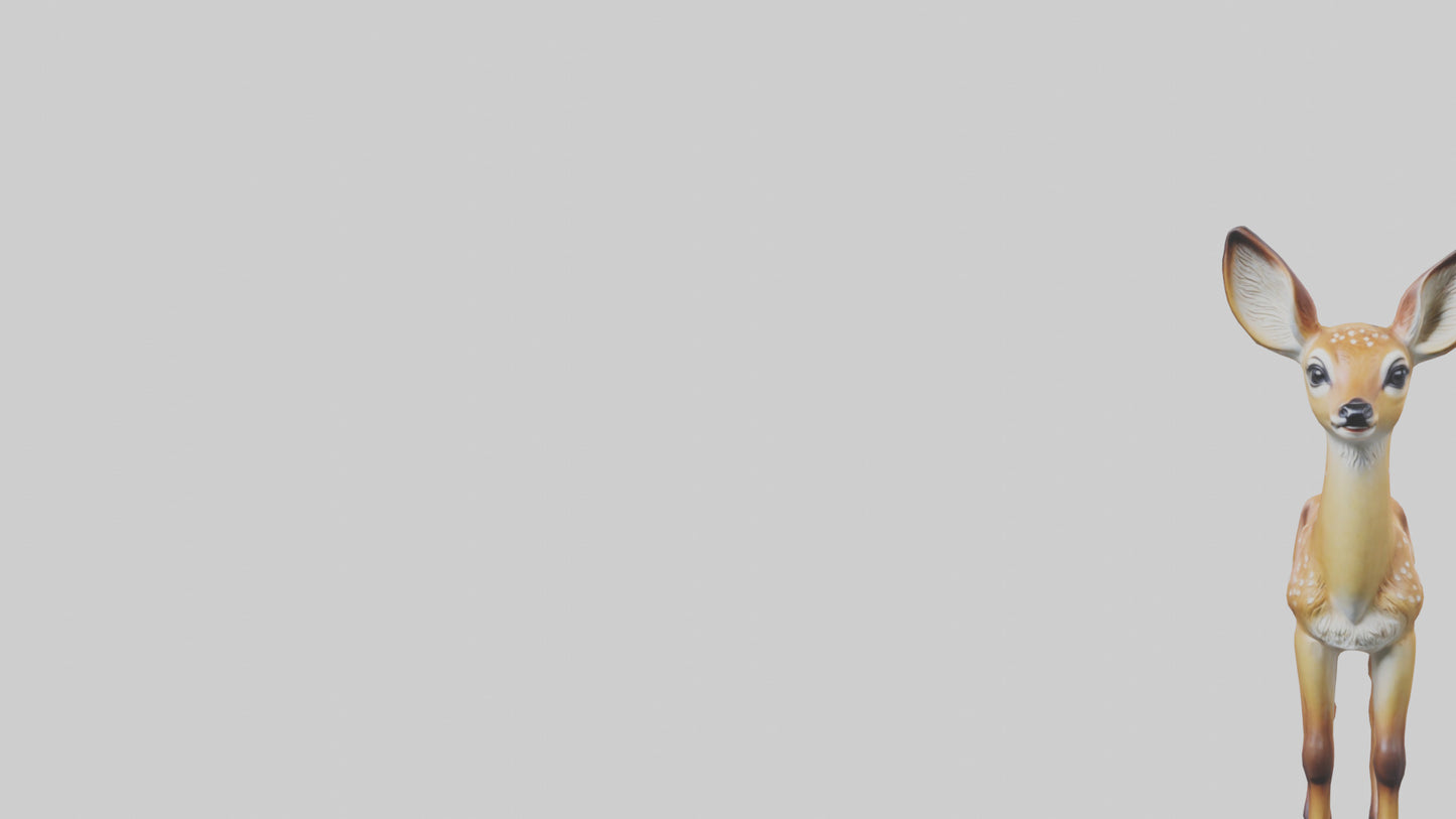 Fawn statue model VR / AR / low-poly