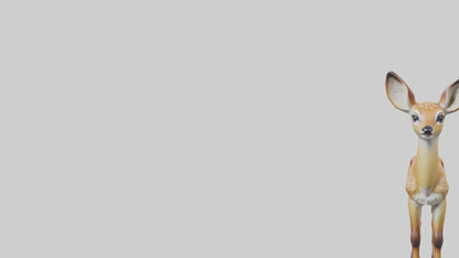 Fawn statue model VR / AR / low-poly