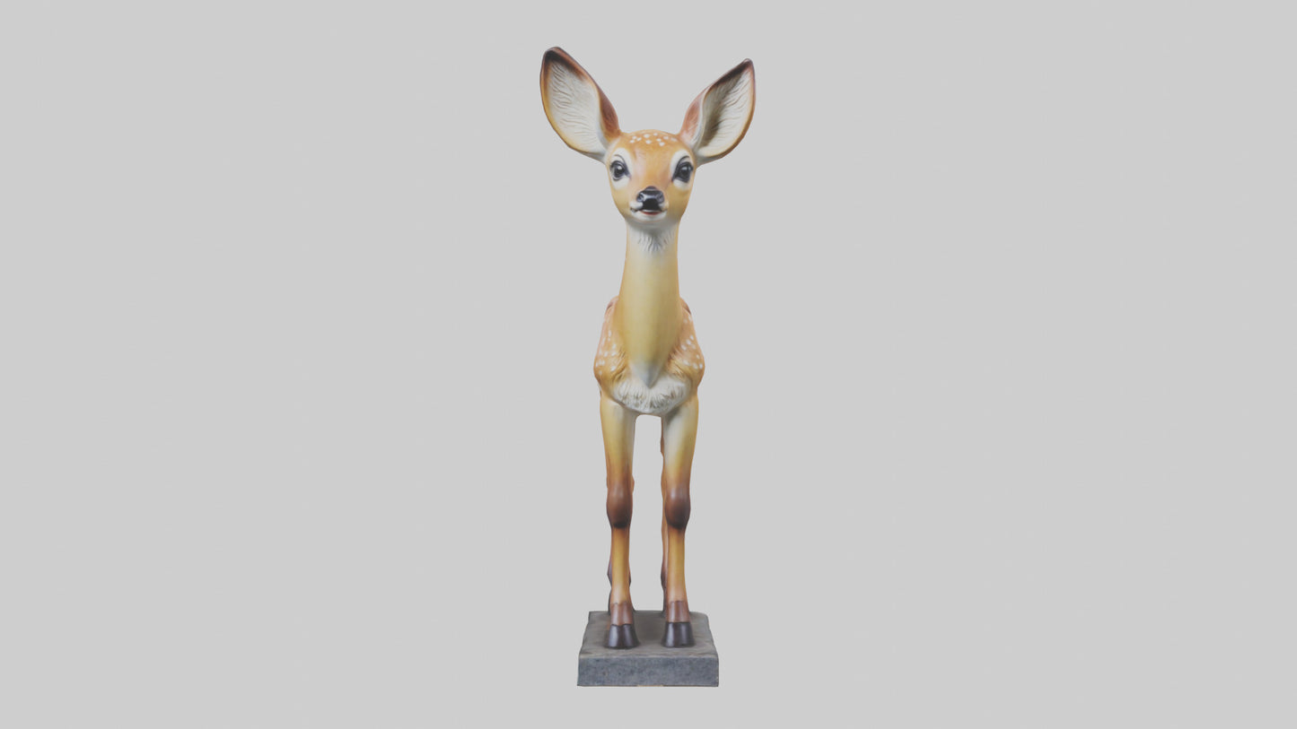 Fawn statue model VR / AR / low-poly