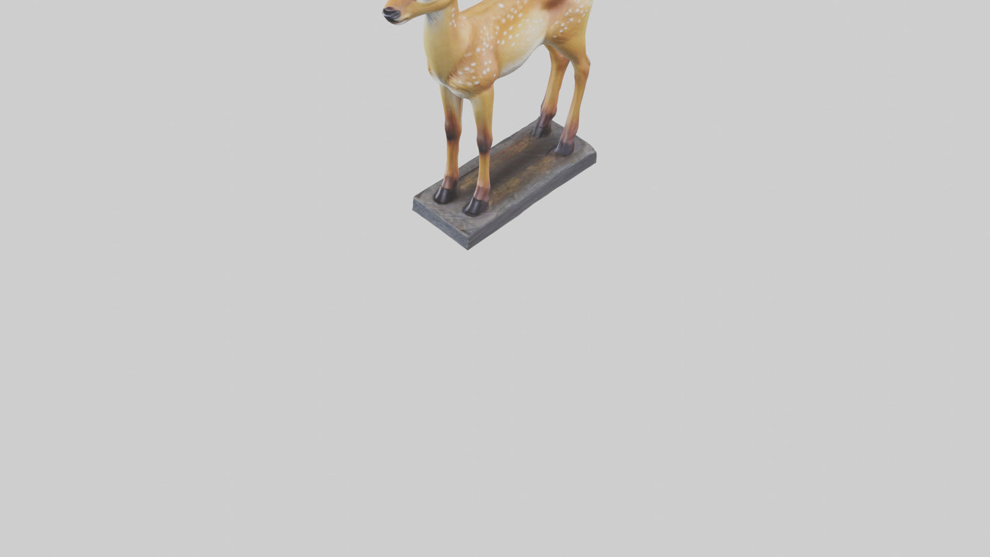 Fawn statue model VR / AR / low-poly