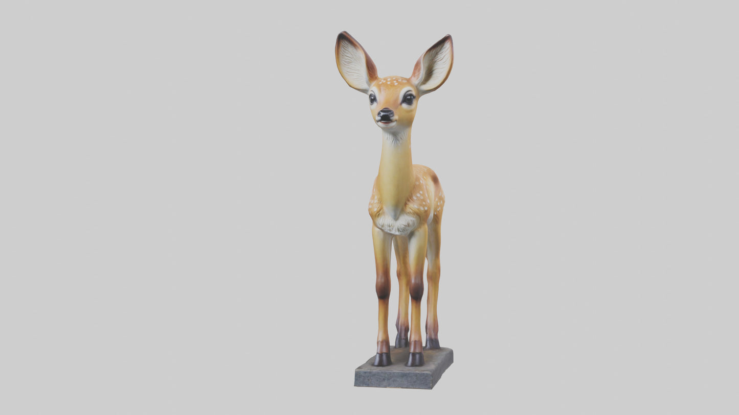 Fawn statue model VR / AR / low-poly
