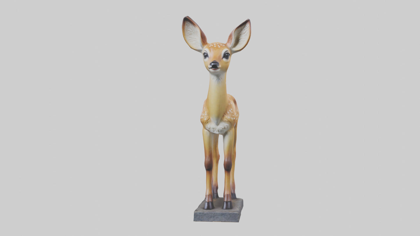 Fawn statue model VR / AR / low-poly