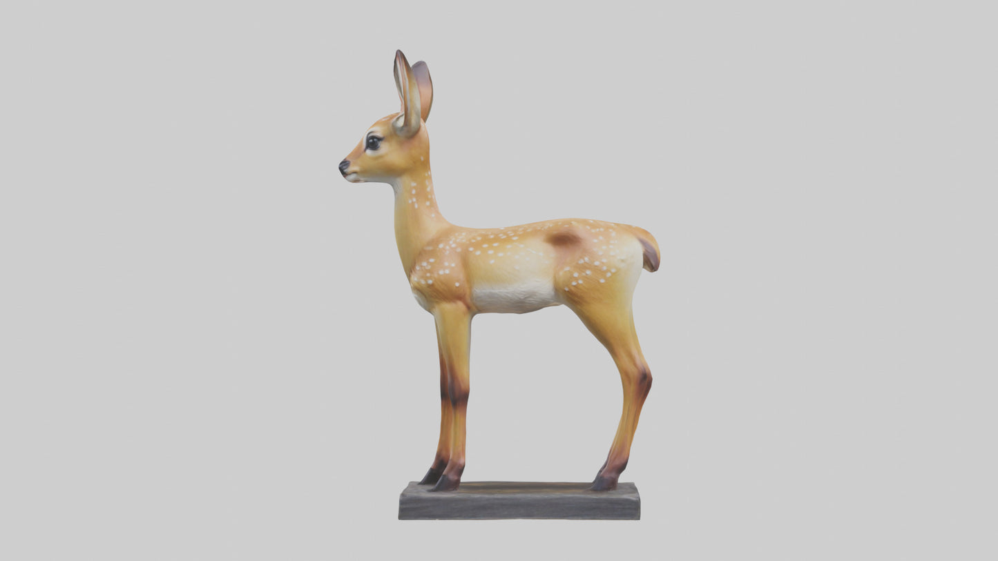 Fawn statue model VR / AR / low-poly