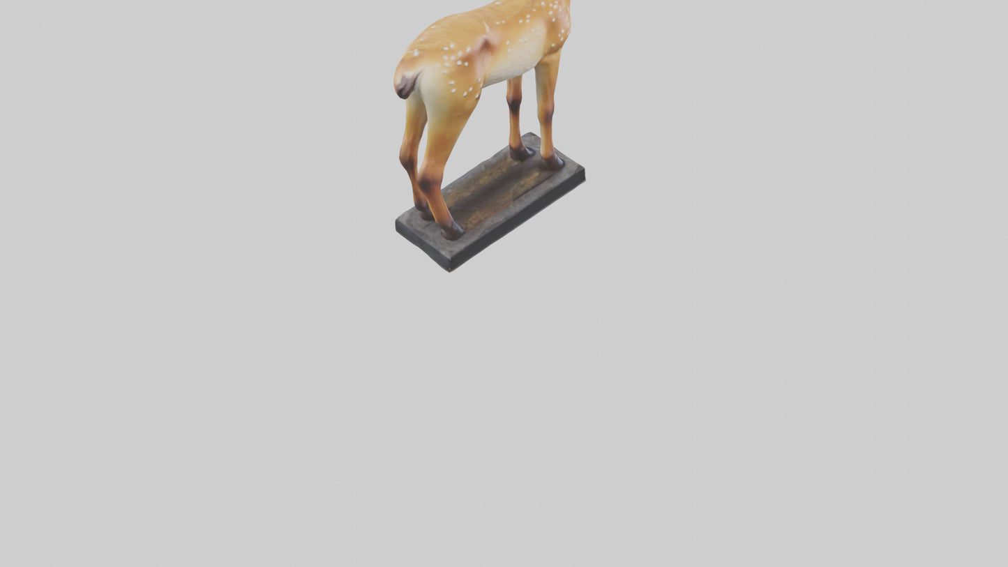 Fawn statue model VR / AR / low-poly