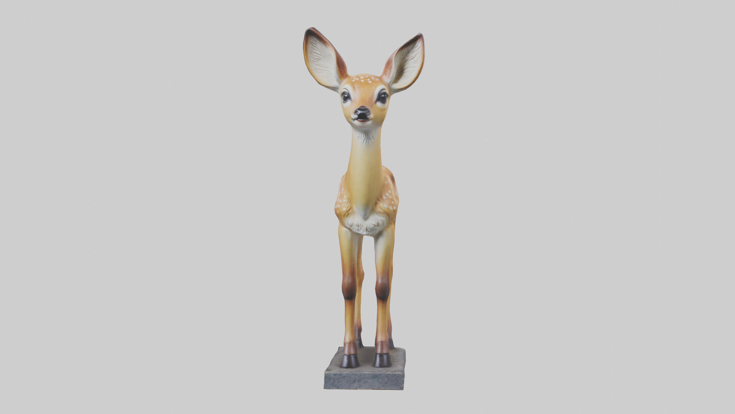 Fawn statue model VR / AR / low-poly