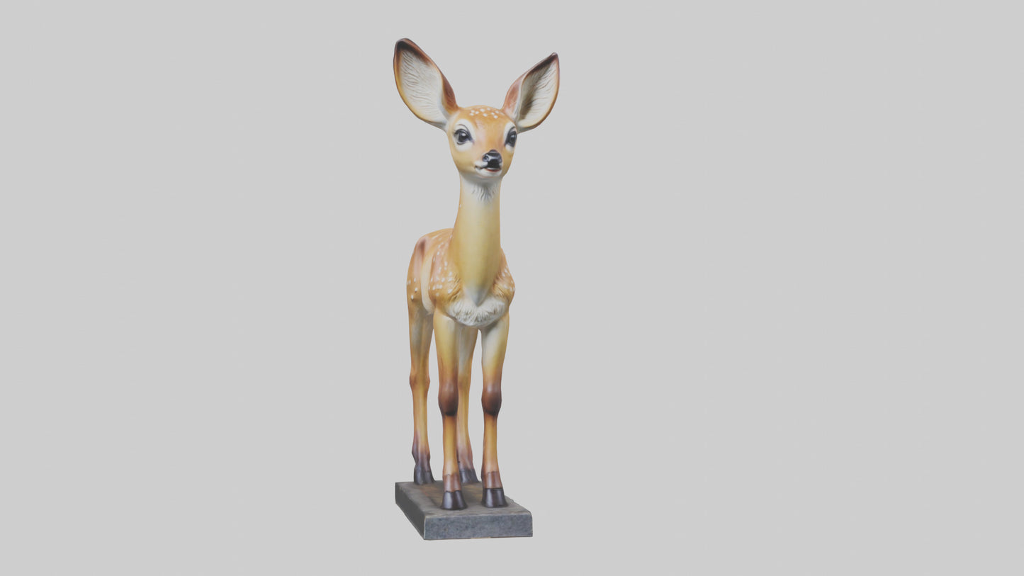 Fawn statue model VR / AR / low-poly