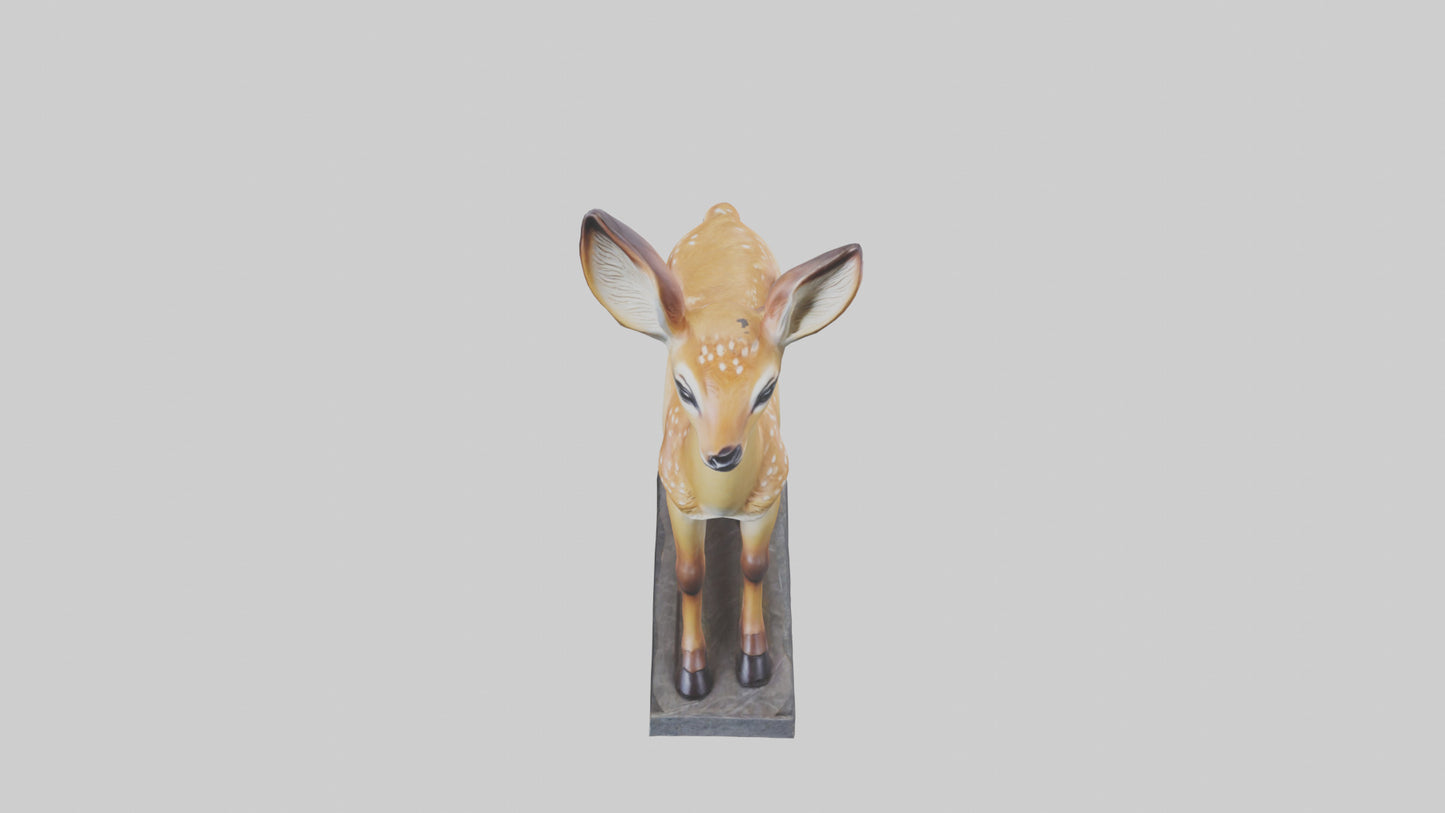 Fawn statue model VR / AR / low-poly