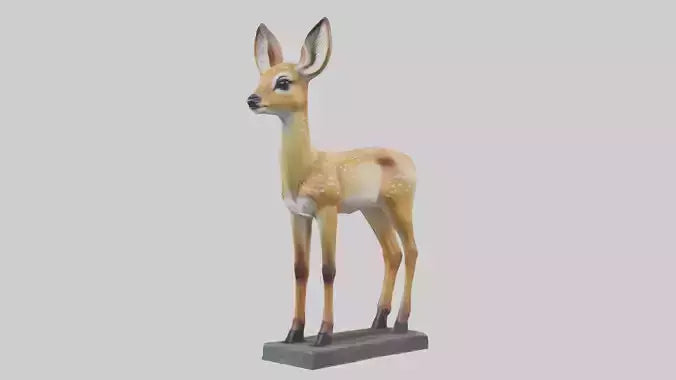 Fawn statue model VR / AR / low-poly