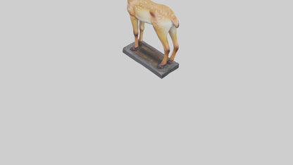 Fawn statue model VR / AR / low-poly