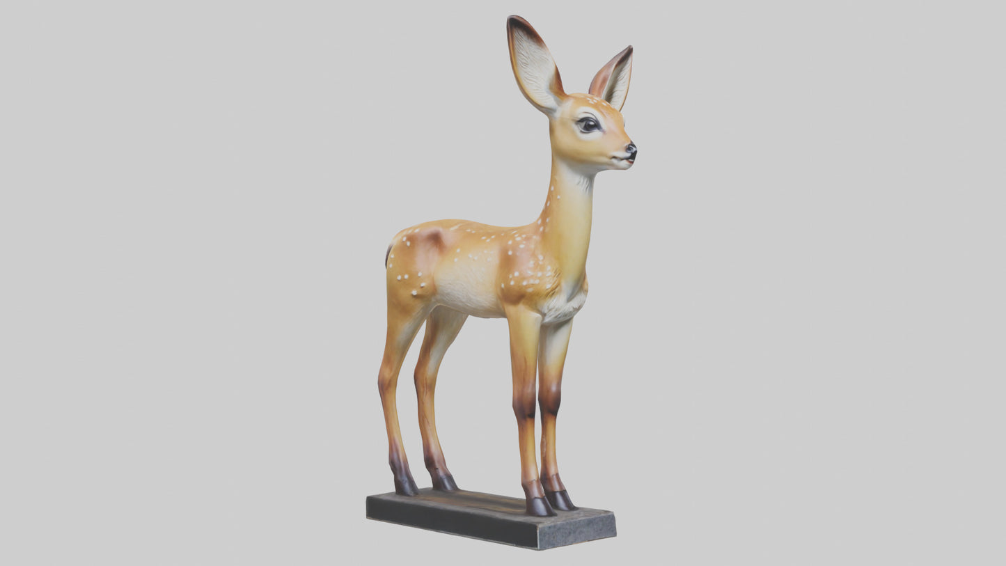 Fawn statue model VR / AR / low-poly