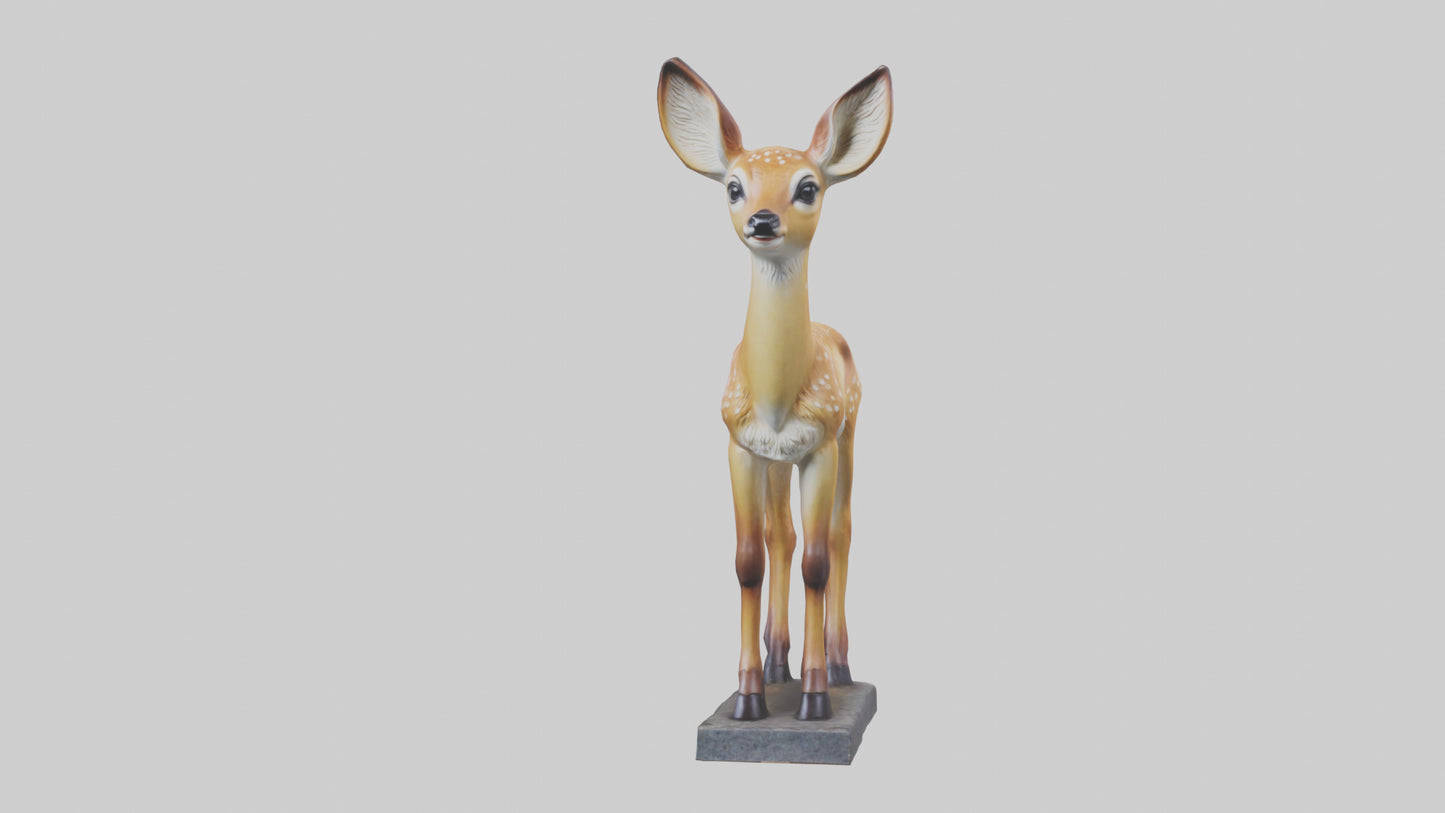 Fawn statue model VR / AR / low-poly